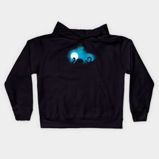 Swans in the mist Kids Hoodie